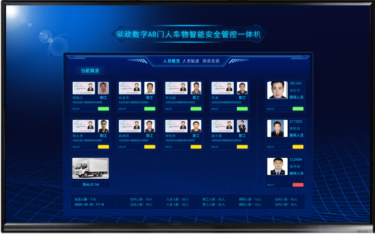 獄政數(shù)字AB門進(jìn)出安全管控一體機(jī)